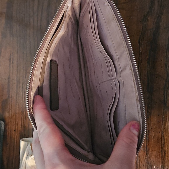 Michael Kors Gray/taupe Leather Clutch - Flawed - Picture 6 of 8